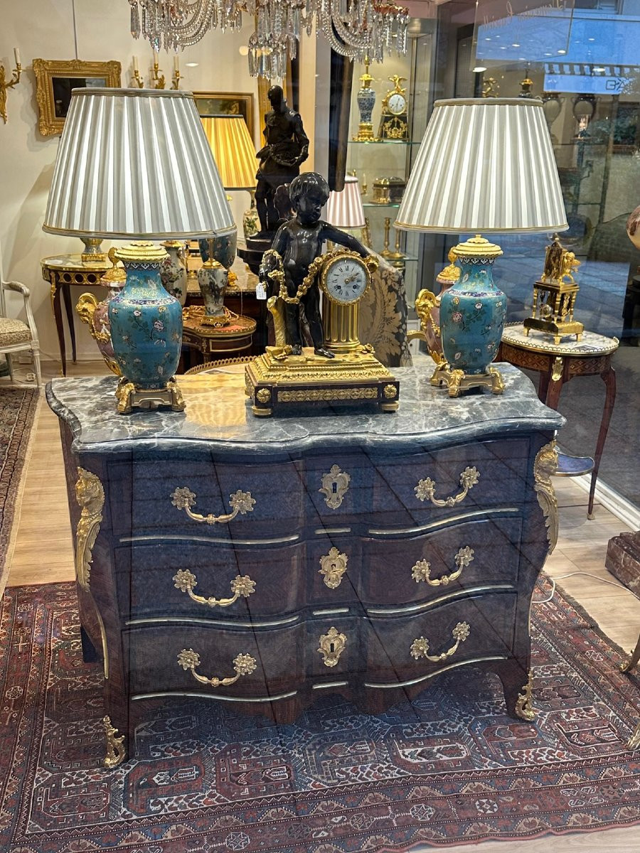 Louis XV Period Tomb-shaped Commode With 3 Drawers-photo-8