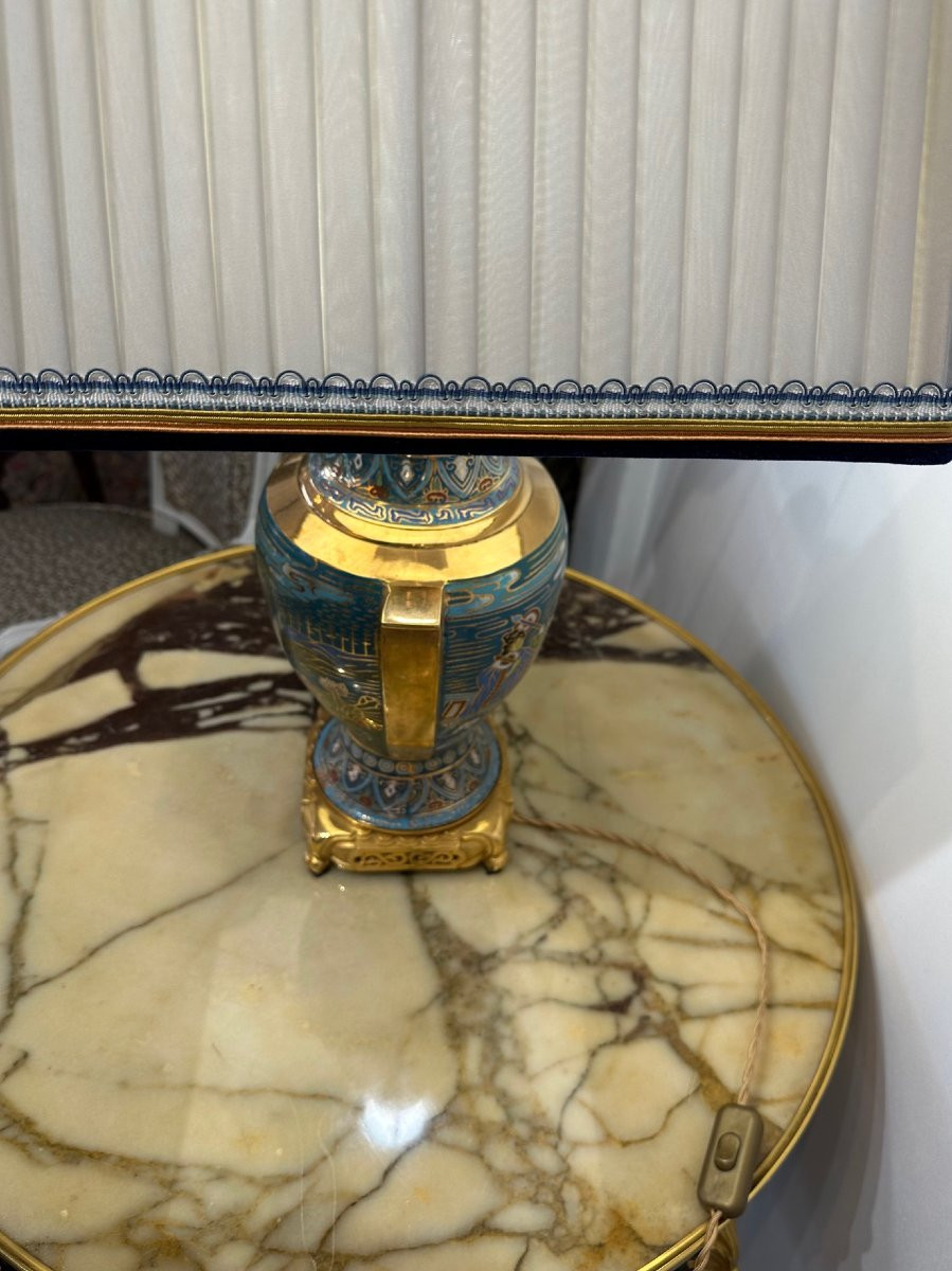 Cloisonné Lamp, China, 19th Century-photo-5