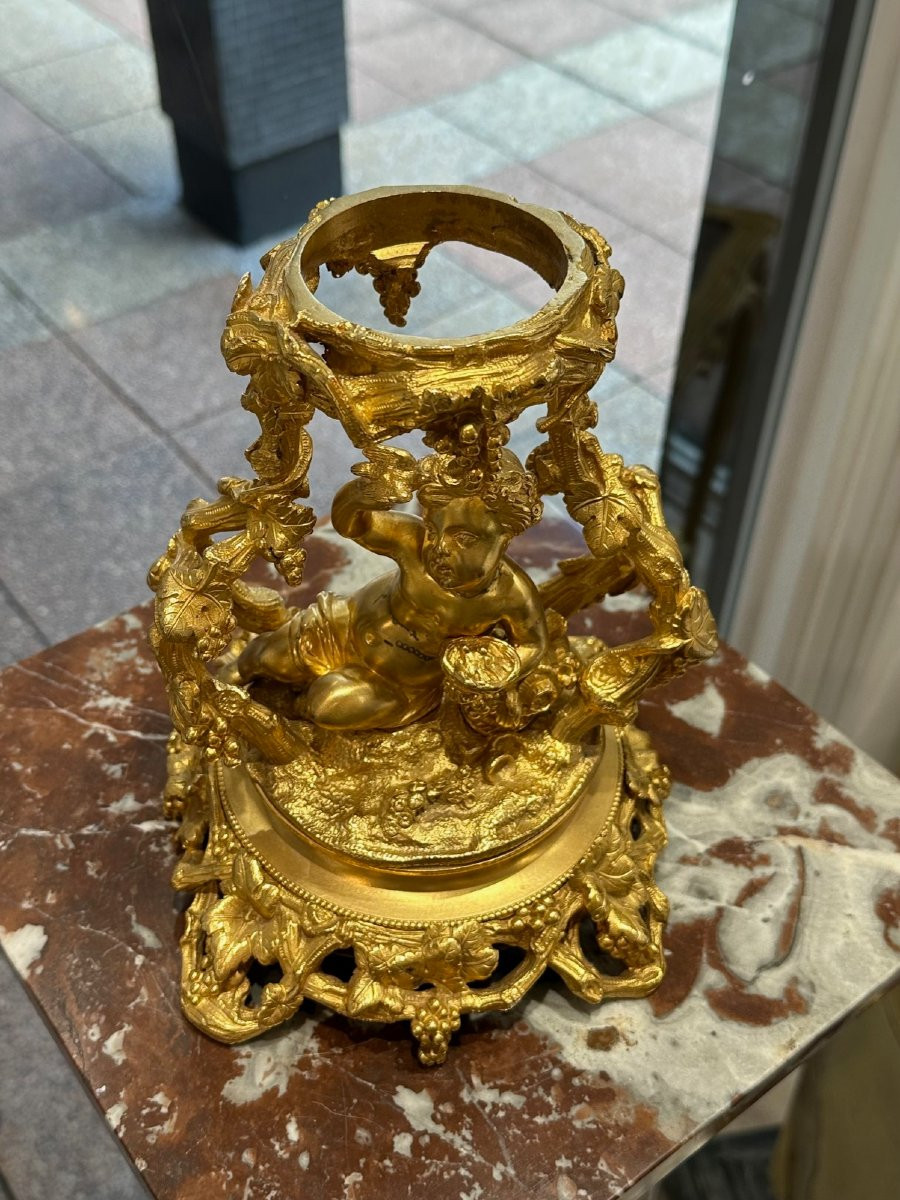 Gilded Bronze And Crystal Bowl -photo-2