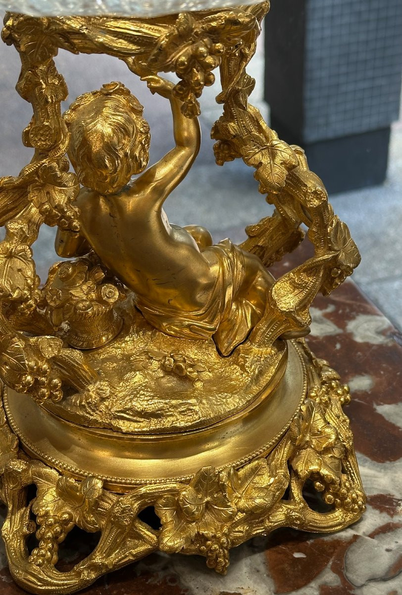 Gilded Bronze And Crystal Bowl -photo-3