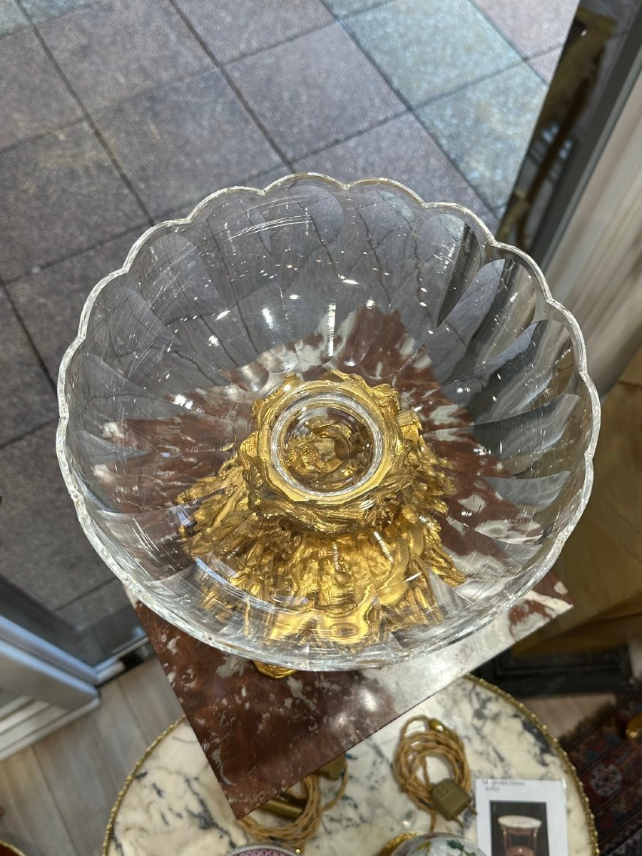 Gilded Bronze And Crystal Bowl -photo-4