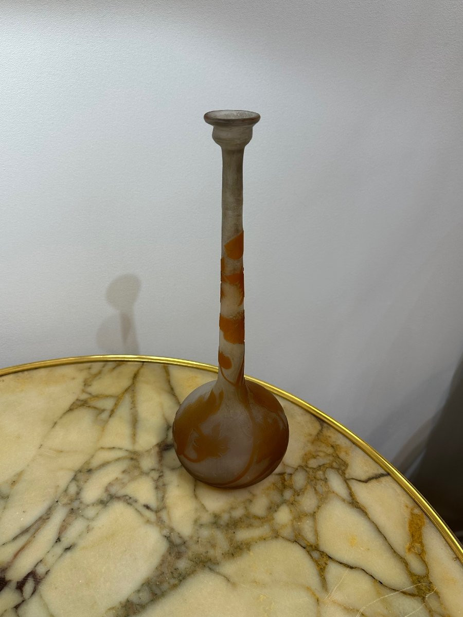 Soliflore Vase Signed Gallé -photo-2