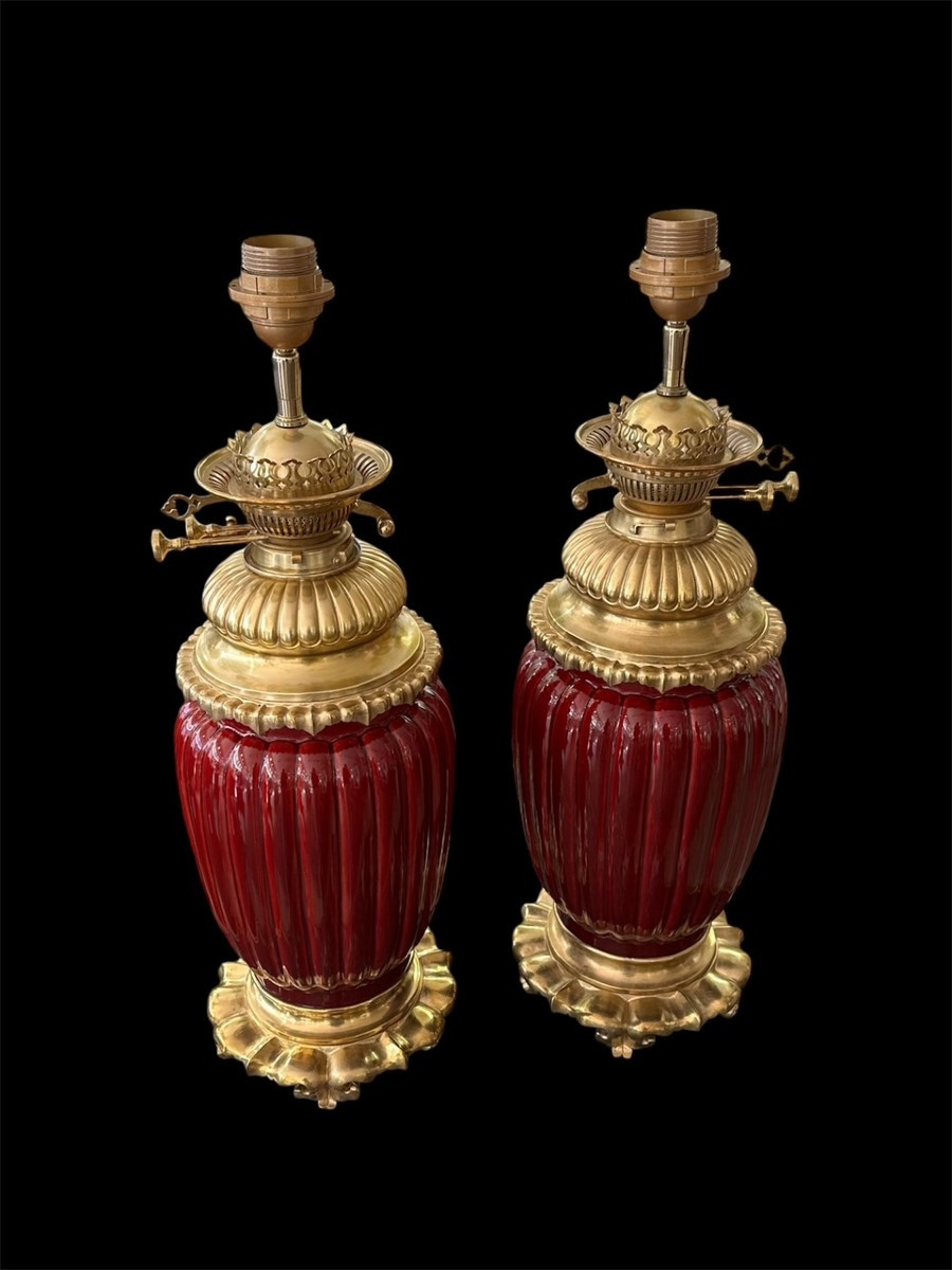 Pair Of Oil Lamps