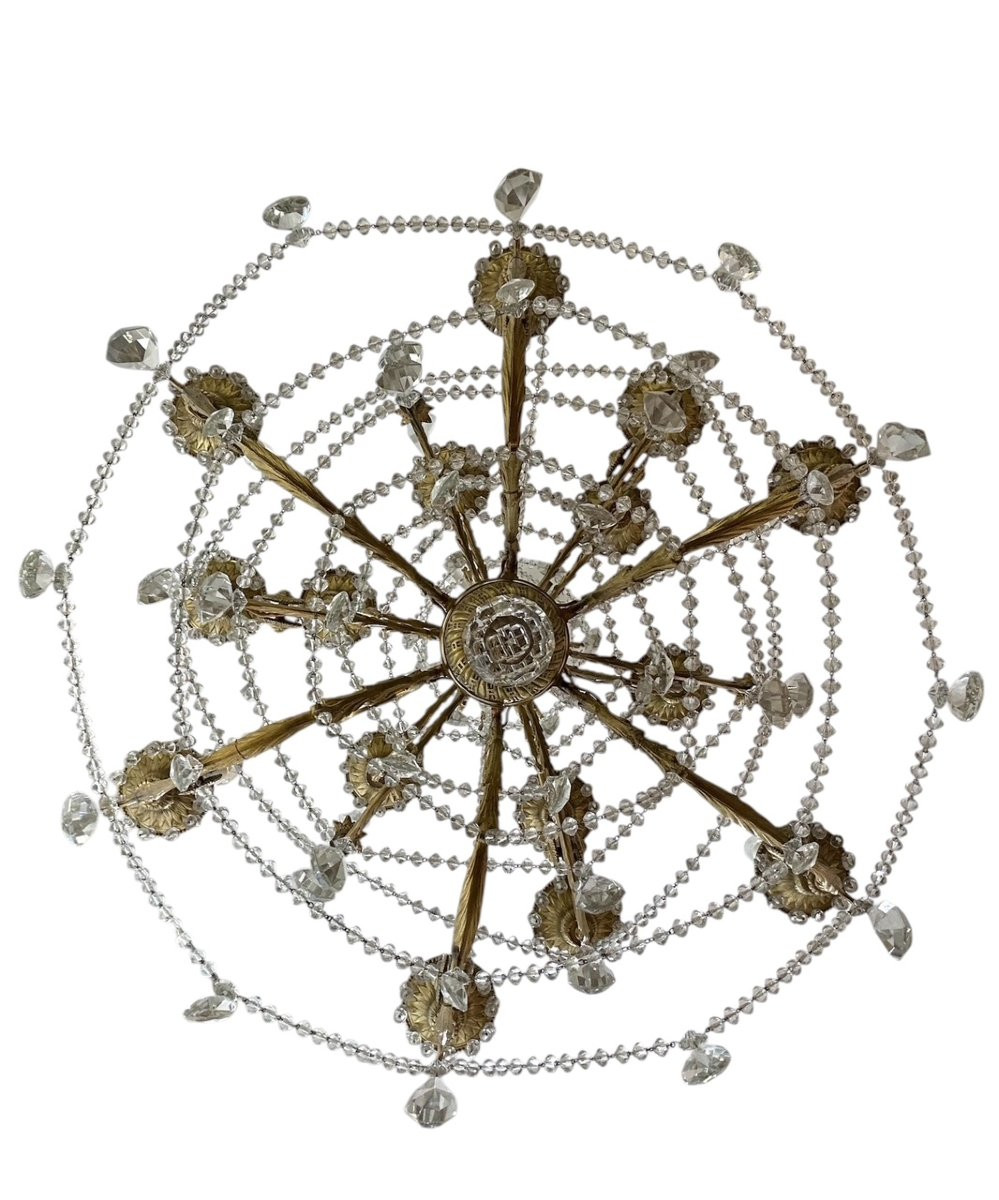 Gilt Bronze And Cut Crystal Cage Chandelier From The XIXᵉ Century-photo-3