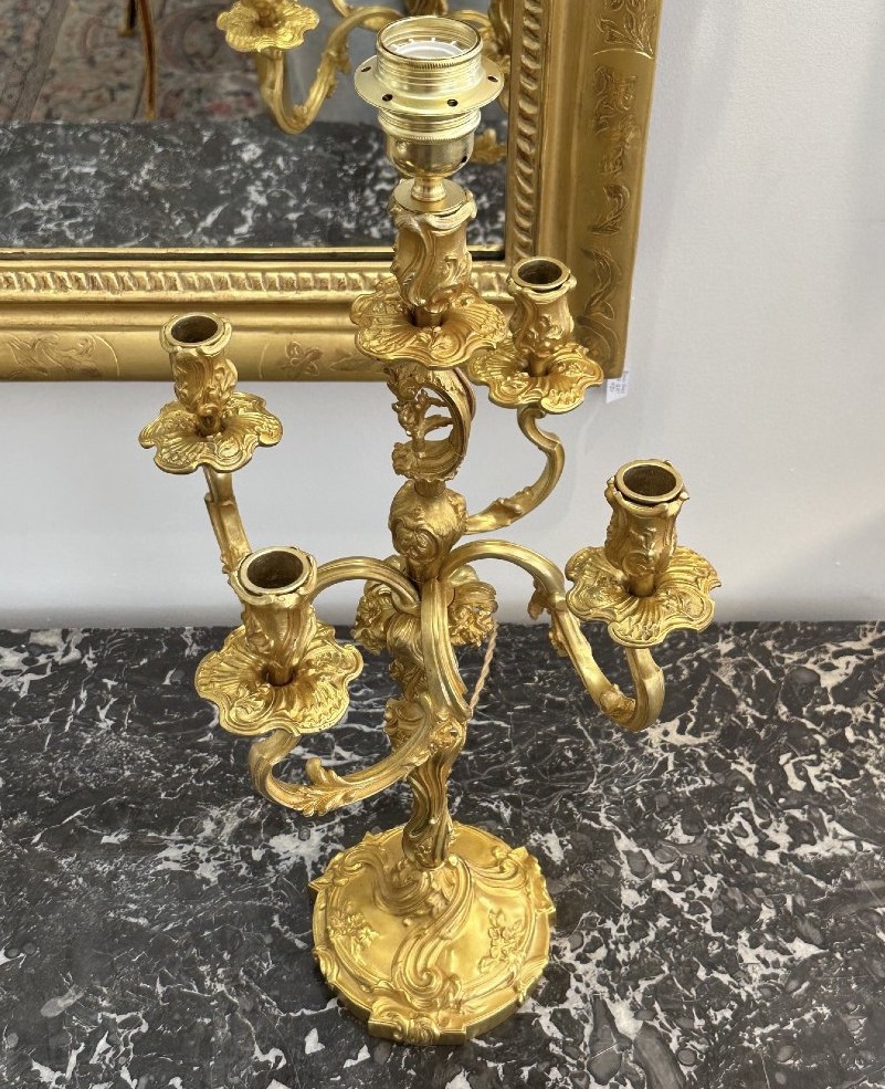 Paire de candélabres de style Louis XV-photo-4