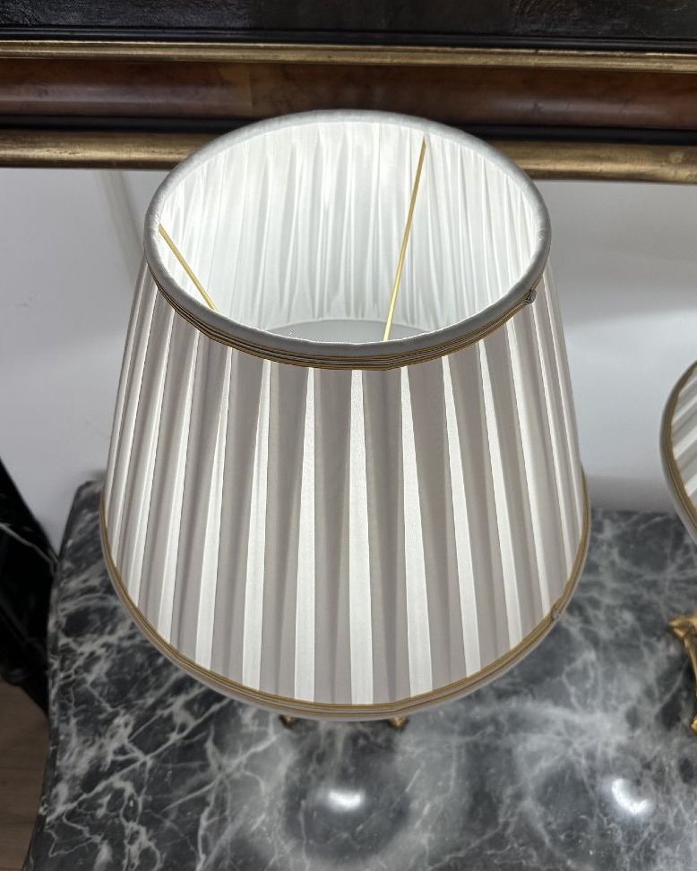 Paire de lampes en émaux cloisonnés de Chine-photo-2
