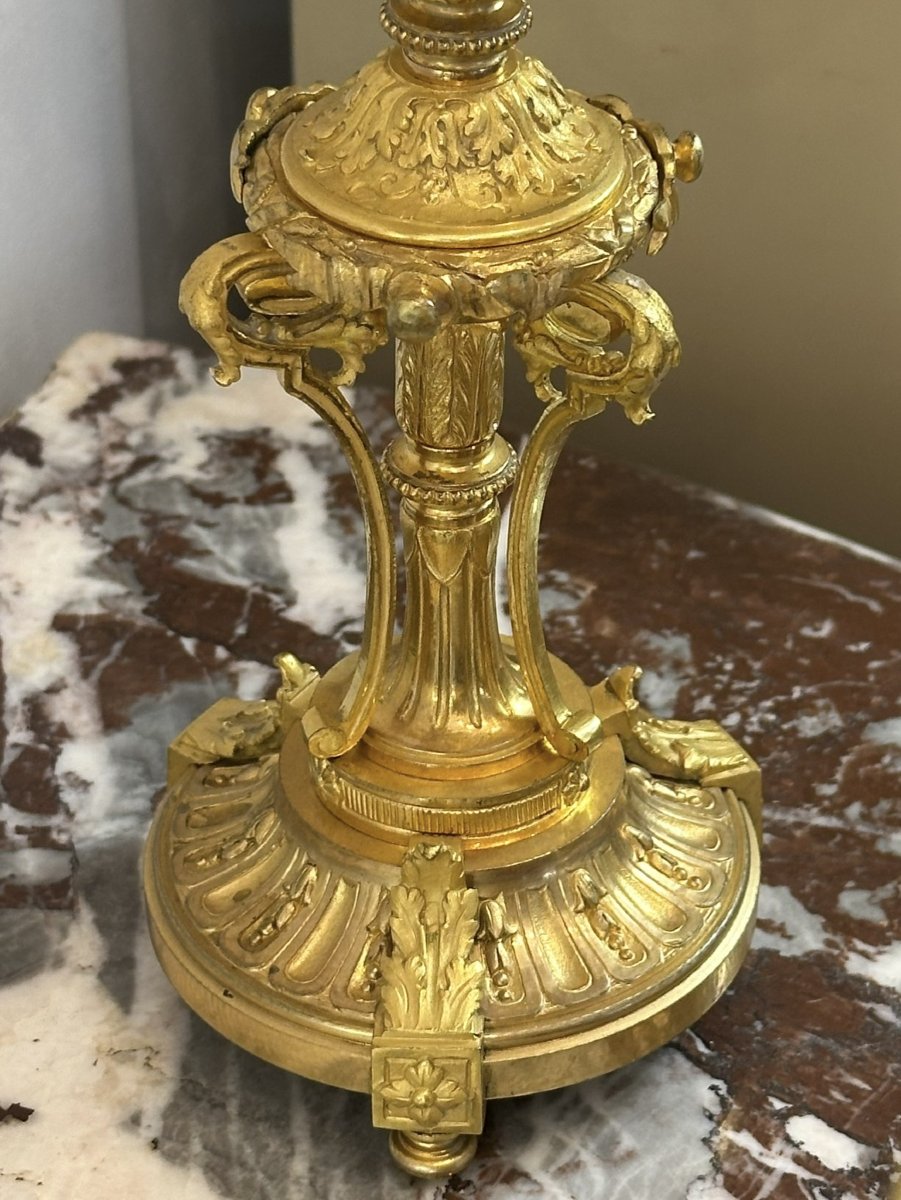 Gilded Bronze And Sèvres Porcelain Inlay-photo-5