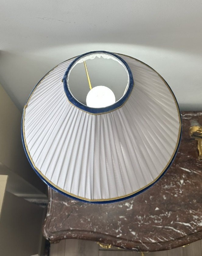 Lampe en porcelaine et bronze doré de Chine-photo-3