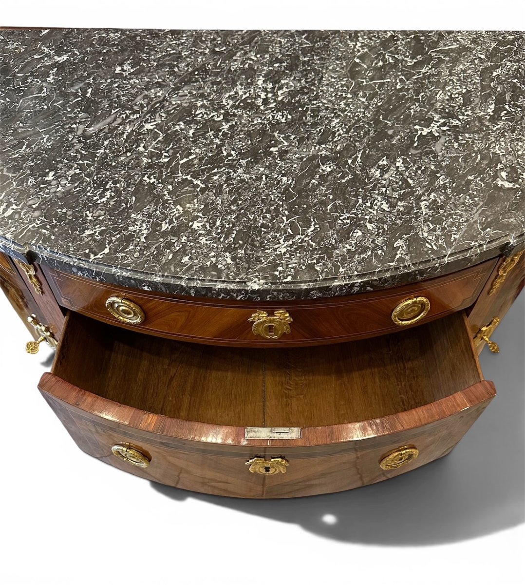 Commode demi-lune de style Louis XVI-photo-3