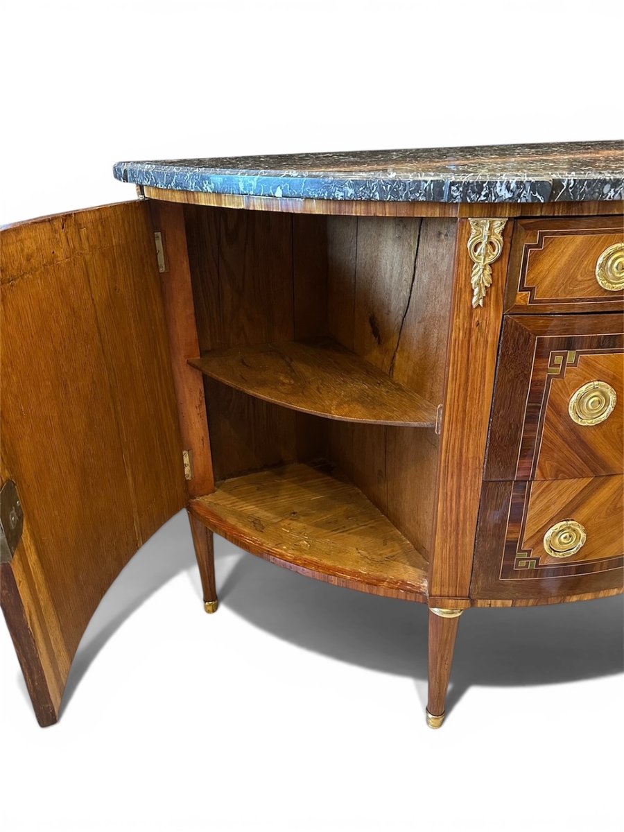 Commode demi-lune de style Louis XVI-photo-1