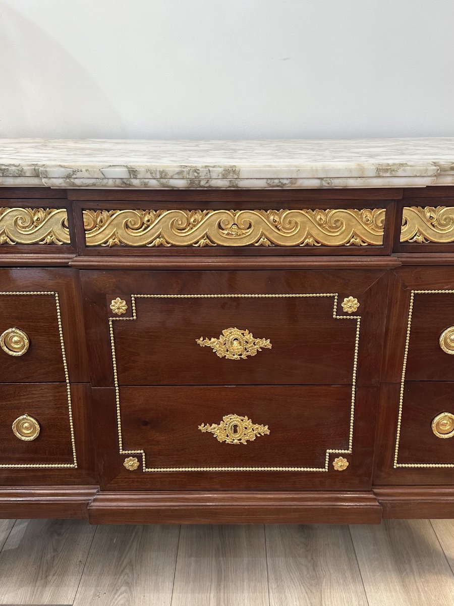 Grande commode attribué à Riesener-photo-4