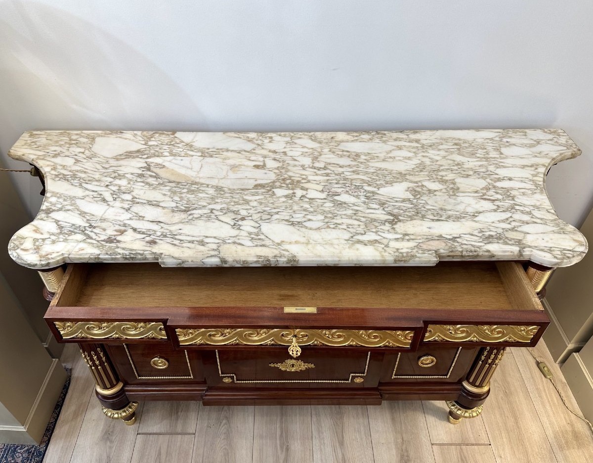 Grande commode attribué à Riesener-photo-3