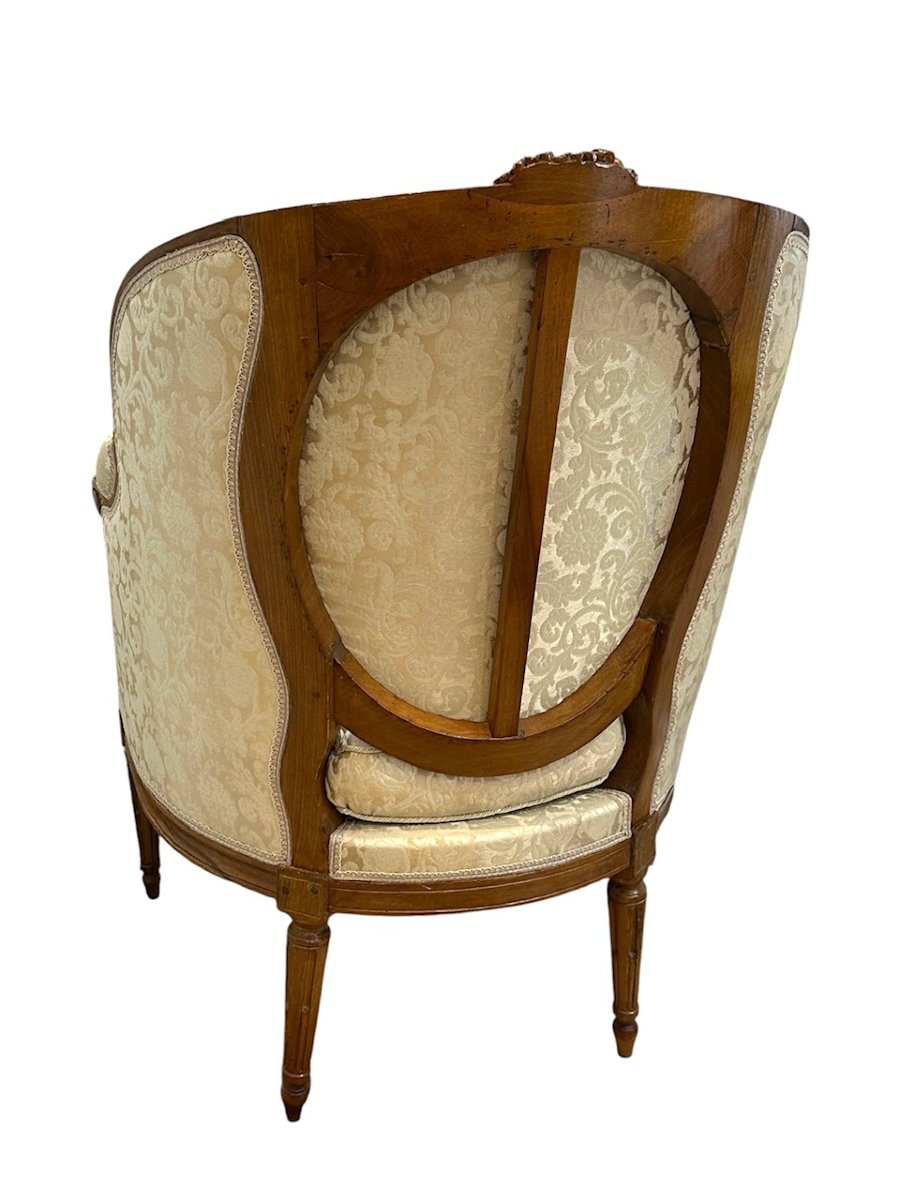 Pair Of Louis XVI-style Wingback Chairs-photo-4
