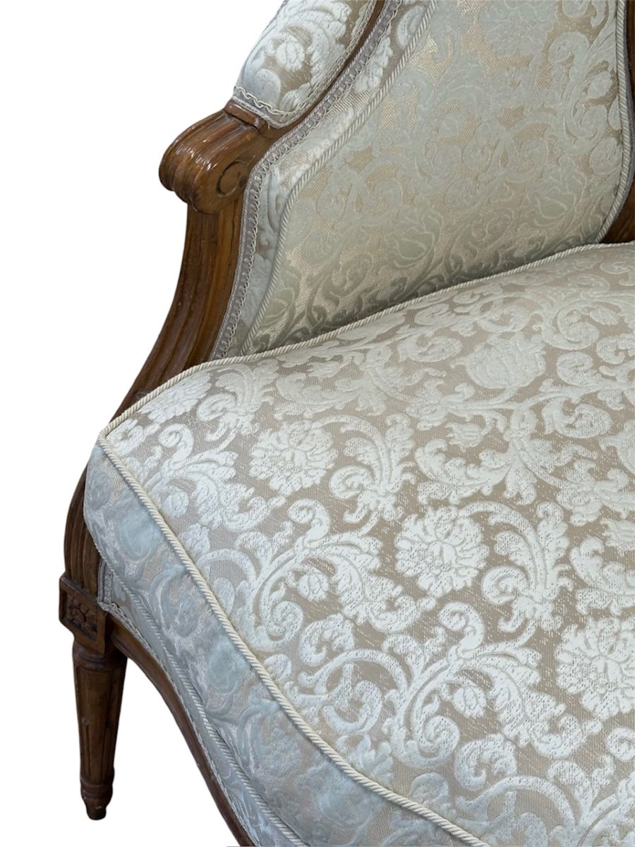 Pair Of Louis XVI-style Wingback Chairs-photo-3