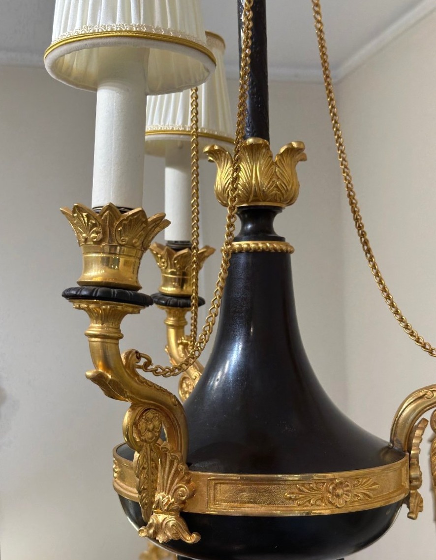 Lustre de Style Empire, Époque Napoléon III -photo-1