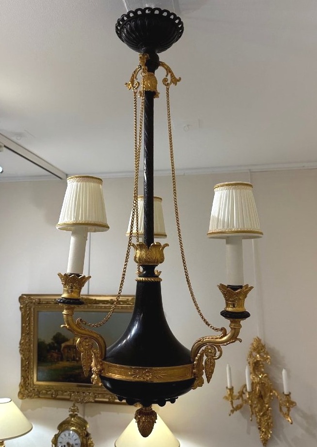 Lustre de Style Empire, Époque Napoléon III -photo-2
