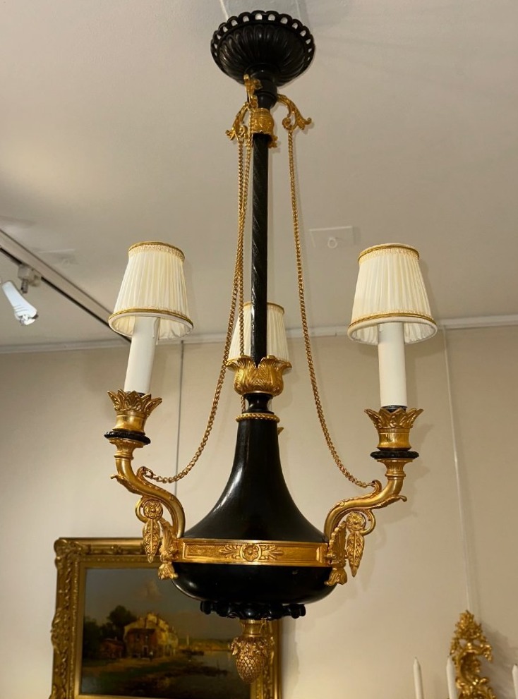 Lustre de Style Empire, Époque Napoléon III -photo-5