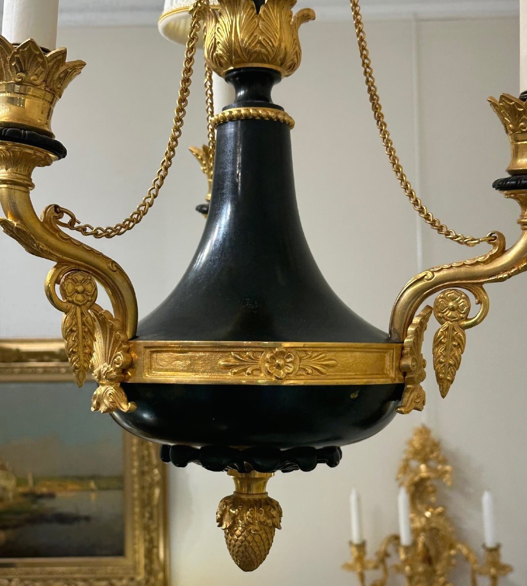 Lustre de Style Empire, Époque Napoléon III -photo-6