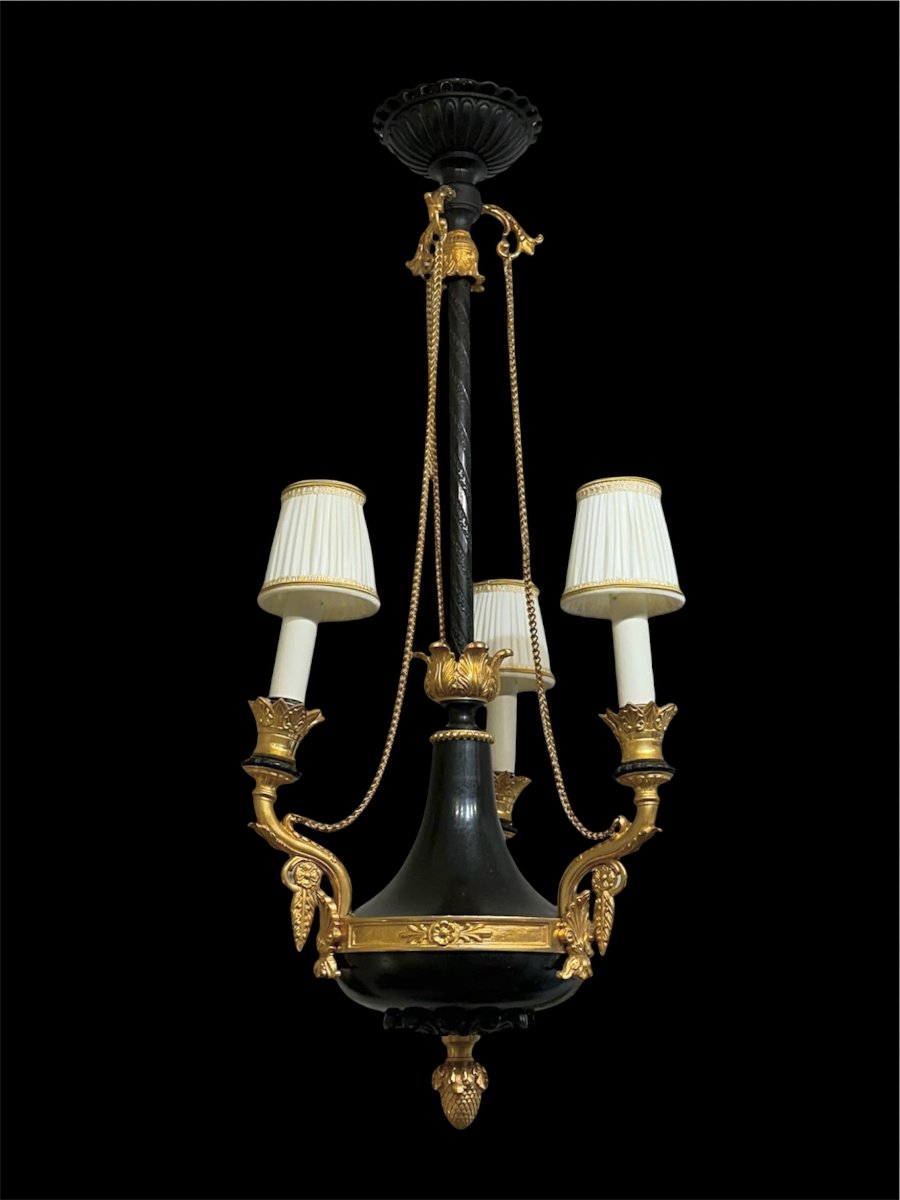 Lustre de Style Empire, Époque Napoléon III 