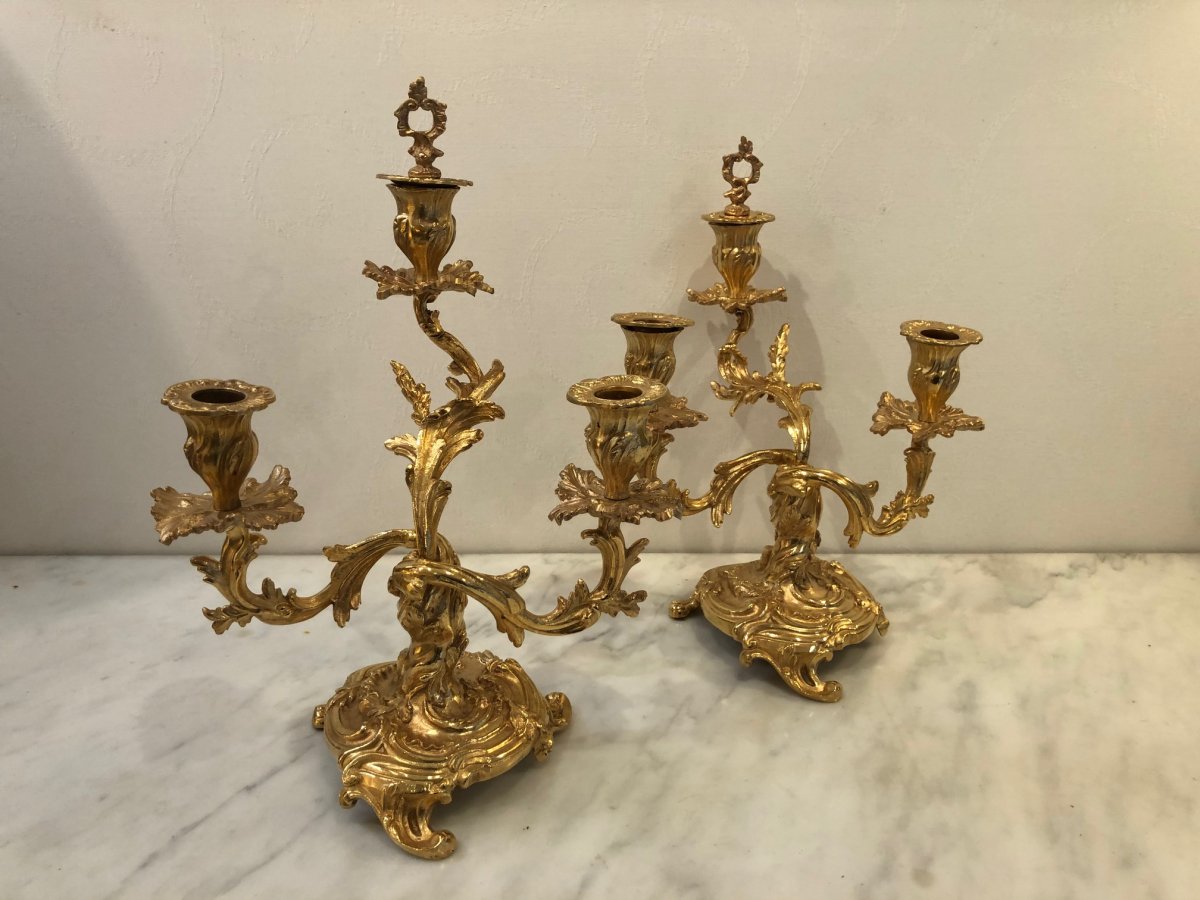 Pair Of Napoleon III Candelabra-photo-2
