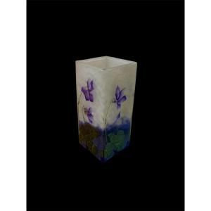 Vase Daum Nancy aux violettes