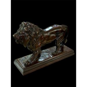 Bronze au lion d'après Antoine-Louis BARYE