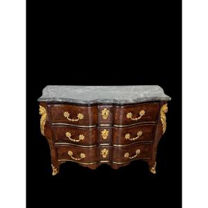 Louis XV Period Tomb-shaped Commode With 3 Drawers
