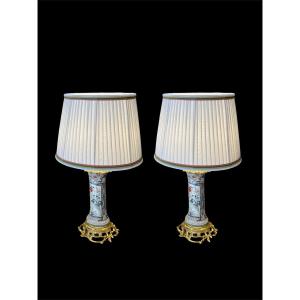 Pair Of Chinese Porcelain Lamps