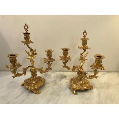 Pair Of Napoleon III Candelabra