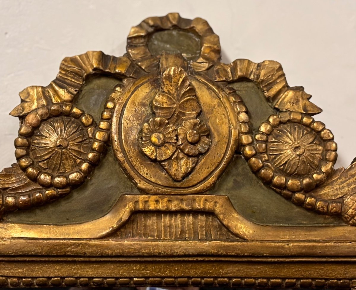 Louis XVI Period Golden Wood Mirror-photo-2