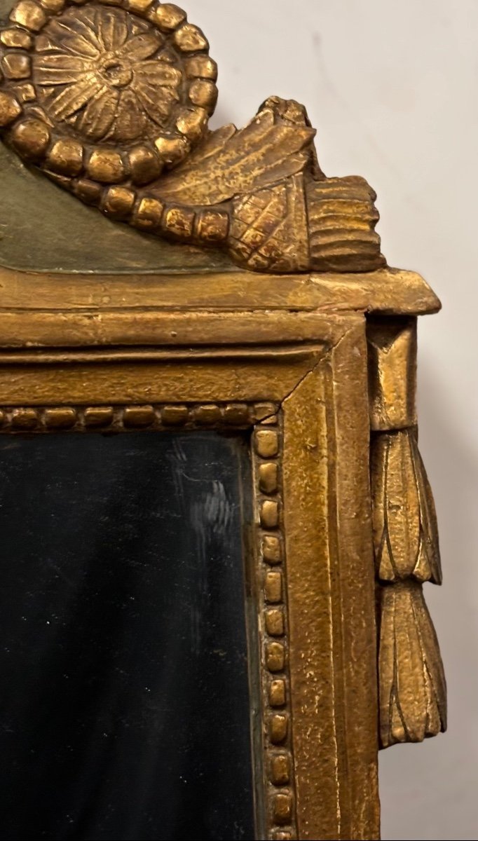 Louis XVI Period Golden Wood Mirror-photo-3