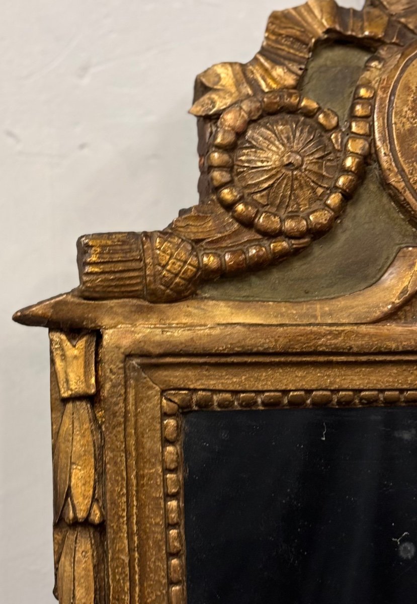 Louis XVI Period Golden Wood Mirror-photo-4