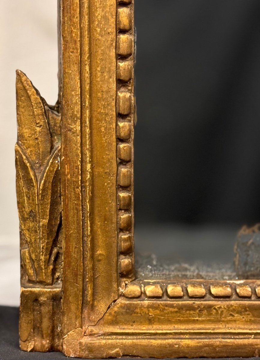 Louis XVI Period Golden Wood Mirror-photo-1