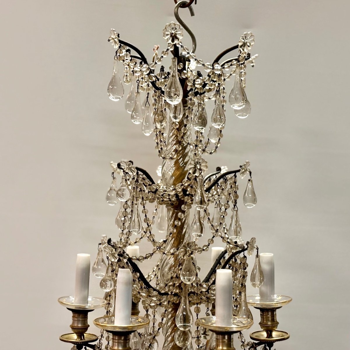 Crystal Chandelier With Nine Lights Second Half 19th-photo-2