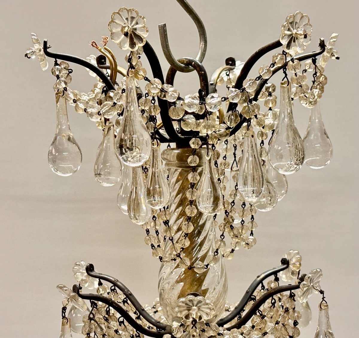 Crystal Chandelier With Nine Lights Second Half 19th-photo-3