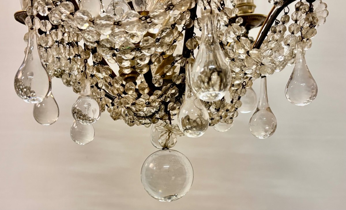 Crystal Chandelier With Nine Lights Second Half 19th-photo-4