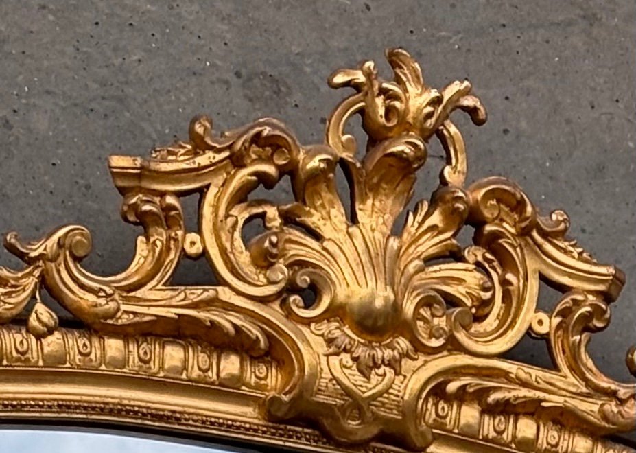 Large Golden Mirror Napoleon III-photo-4