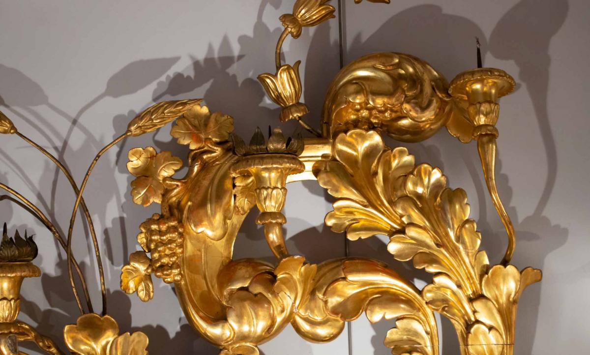 Retable Element In Golden Wood XVIII-photo-2