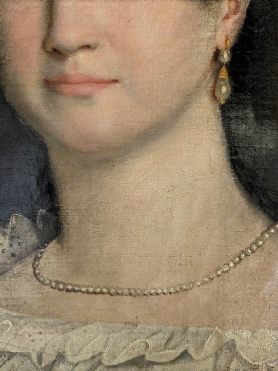 Portrait De Jeune Femme Début 19 ème-photo-4