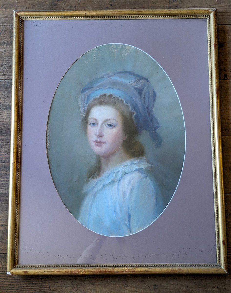 Portrait De Jeune Femme Début 19 ème-photo-4
