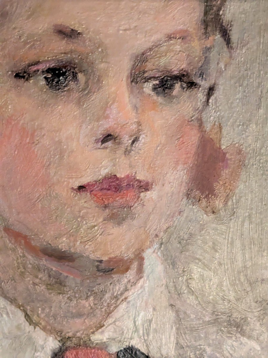 Portrait De Jeune Fille 20 ème Siècle-photo-4