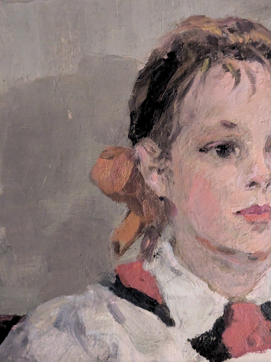 Portrait De Jeune Fille 20 ème Siècle-photo-1