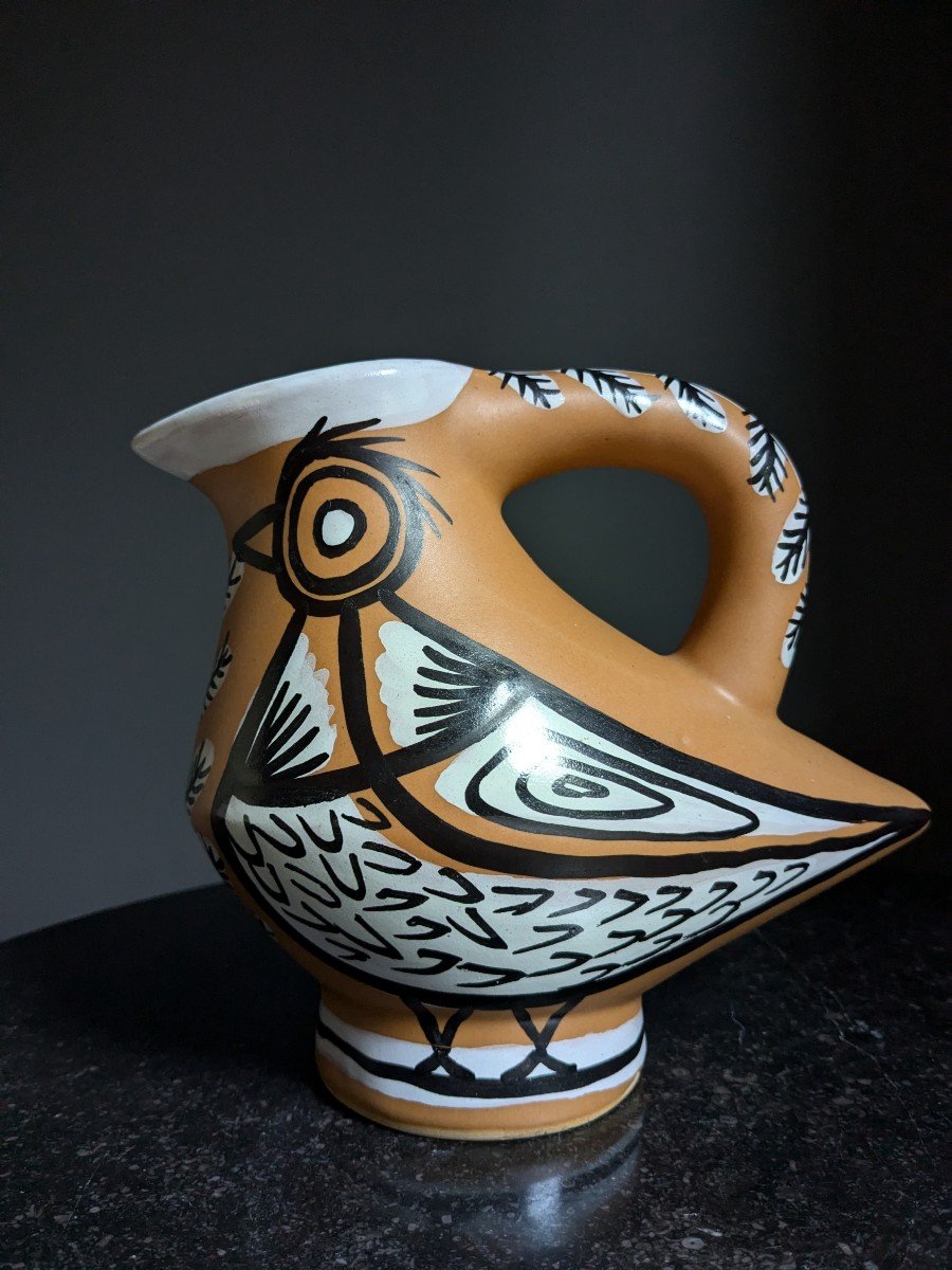  Ceramic "kéraluc" Zoomorphic Pitcher From The 50s