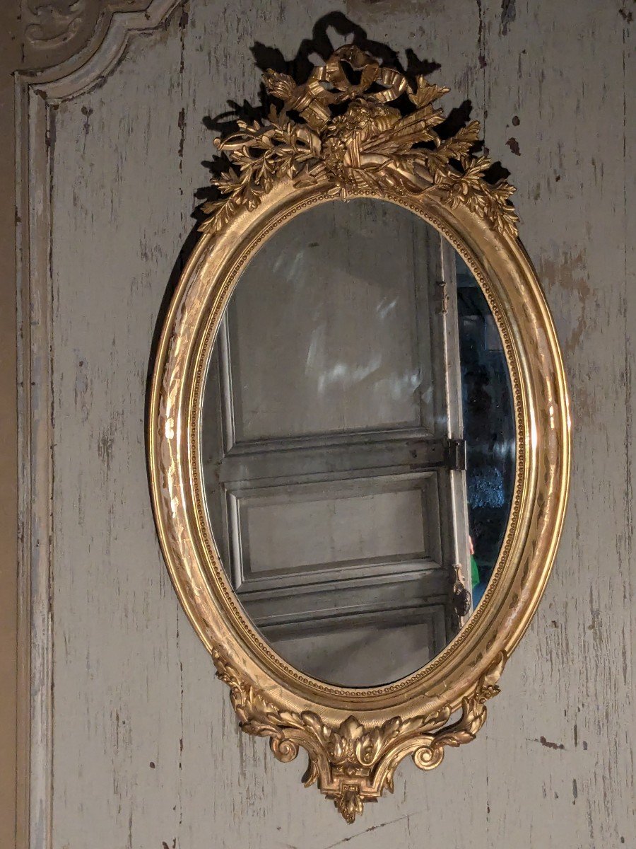 Large 19th Century Louis XVI Style Mirror