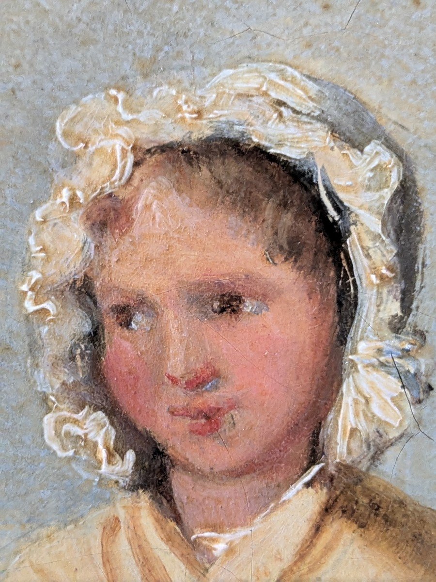 Tableau "jeux d'Enfants" Huile Sur Toile, 19 éme Siècle-photo-1