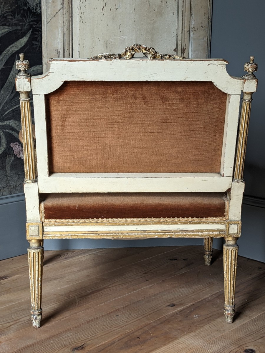 Petit Fauteuil De Style Louis XVI-photo-4
