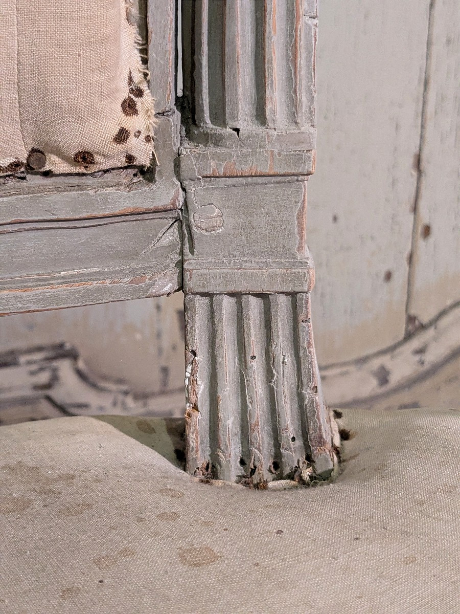 Fauteuil Louis XVI, 18 ème Siècle.-photo-1