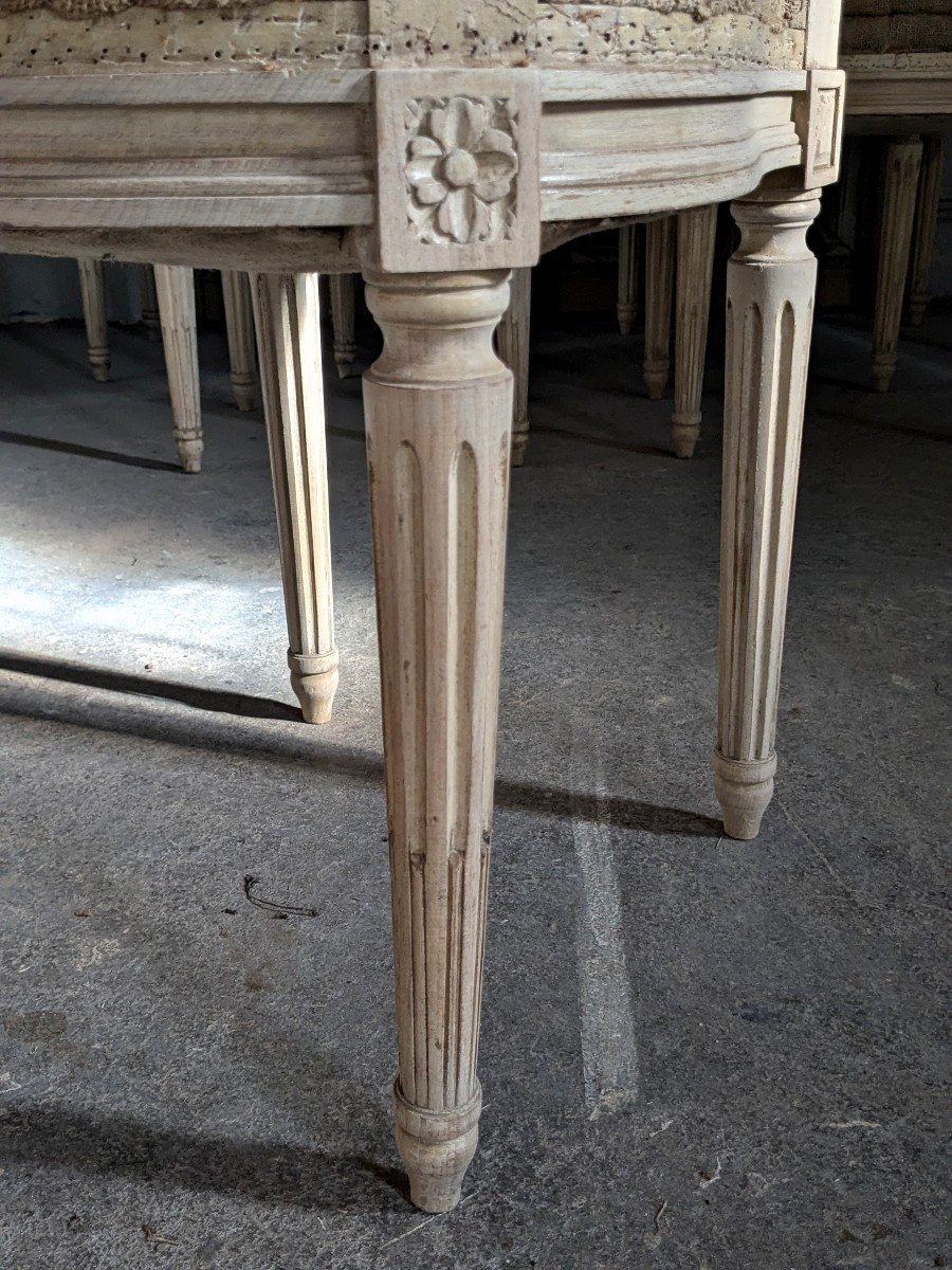 Suite de 6 chaises de style Louis XVI, 20 ème siècle-photo-1