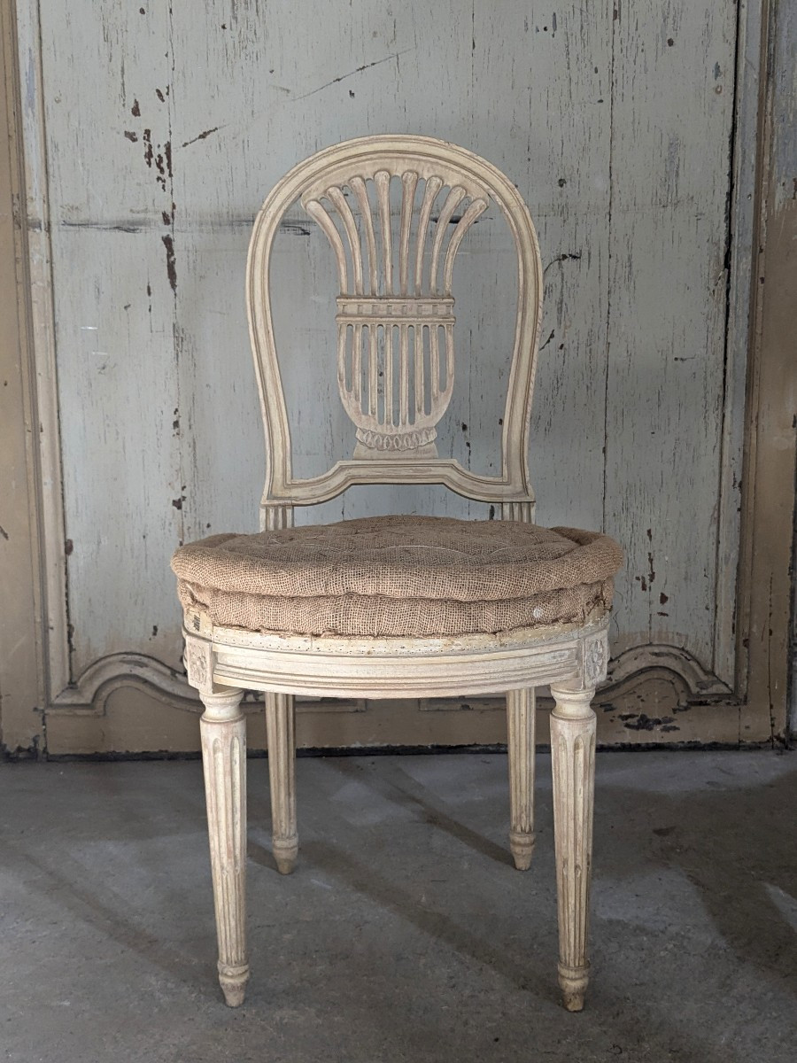 Suite de 6 chaises de style Louis XVI, 20 ème siècle-photo-2
