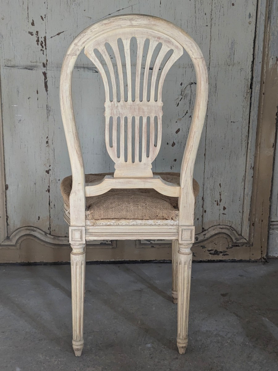 Suite de 6 chaises de style Louis XVI, 20 ème siècle-photo-3